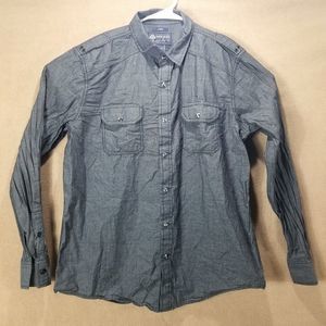 American Rag pearl snap Men's  shirt  Long sleeve Size L